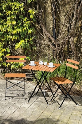 GJ765 Faux Wood Bistro Table Square